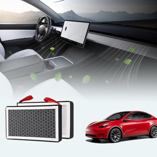 BASENOR Tesla Model Y&3 HEPA Air Filter, [OEM Filter Replacement] Cabin Air Filter with Activated Carbon for 2017-2025 Model 3 2020-2026 Model Y (Standard/Premium/Performance)