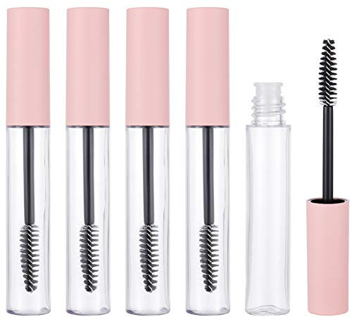Adakel 5 Stück leere Mascara Flasche mit Wimpern Zauberstab, 10ml Rosa