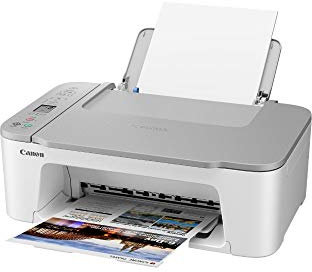 Canon Farbtintenstrahldrucker PIXMA TS3451 Multifunktionsgerät DIN A4 (Scanner, Kopierer, Drucker, 4800 x 1200 DPI, LCD, WLAN, USB, Apple AirPrint, PIXMA Cloud Link, Duplexdruck), weiß