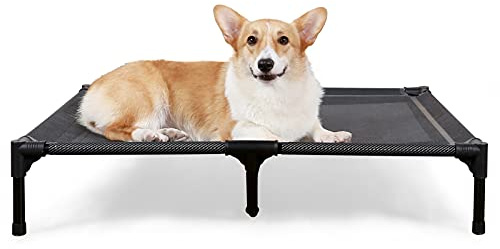 ANWA Elevated Dog Bed Large Size, Raised Dog Bed Outdoor Use, Portable Dog Cot Large Dogs