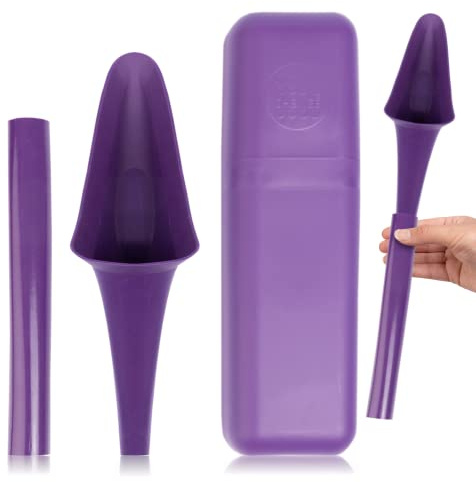 SHEWEE Flexi + Case Female Urinal – Made in the UK – Reusable & Portable Urination Device. Festival, Camping, Car, Hiking Essentials for Women. Stand to Pee Device W/Travel Case and Extension Pipe