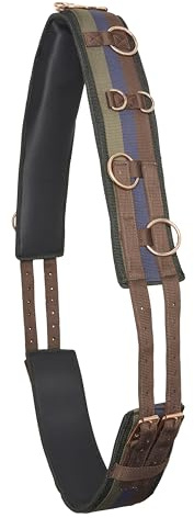Imperial Riding Longiergurt „IRH Deluxe Extra“, ergonomische Formgebung mit Widerristfreiheit und Metallringen, Multi Walnuss, Full
