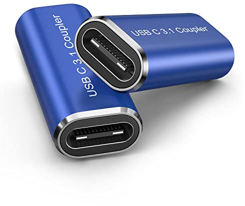 ANDTOBO Adaptador de USB C Hembra a Hembra, 2 Paquetes Adaptador de USB C 3.1 Hembra a Hembra, soporta Carga Magsafe y Carga rápida de 100W