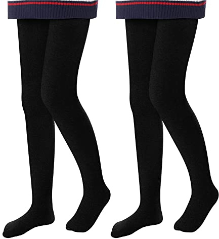 L&K-II Collants Thermiques fille Collants enfants avec Doublure hiver Chaud Opaque Douillet seamless Treggings taille Haute Collant multicolore 4611 VA