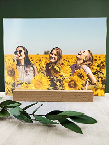Ihr Foto auf Acrylglas - Personalisierte Geschenke - Eigenes Foto Drucken lassen, Dein Gemälde, Leinwand mit eigenem Bild, Fotogeschenke, Glasbilder, Personalisiert opt. mit Holzsockel (Querformat)