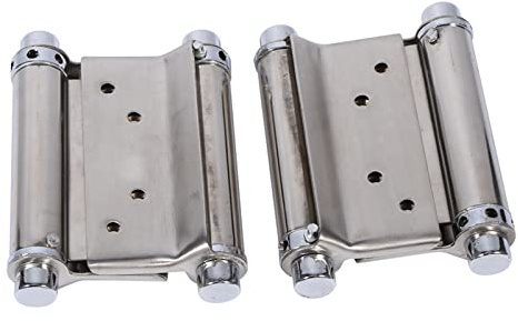PUNELE Schwingscharniere, Robustes, Doppelt Wirkendes Scharnier, 11 X 9 X 6, 2 Stück, 7,6 cm, Doppelt Wirkendes Federscharnier, Saloon-Café-Tür, Schwingtür