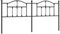 vidaXL Elegant Black Metal Headboard 200 cm - Powder-Coated Steel Construction for Enhanced Durability and Comfort