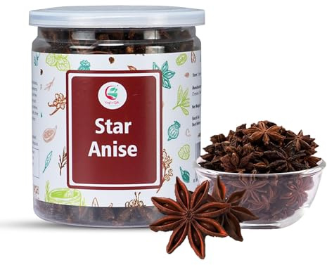 Star Anise Whole 4 oz, Perfect for Baking and Tea, Premium Dried Star Anise Pods, Aromatic, Fresh, Natural Spices, By Yogi's Gift®