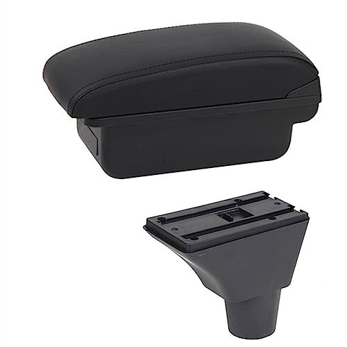 Caja de reposabrazos de Compartimento Para Reposabrazos Coche Contenido La Tienda Central Decoración Estilo De Coche Con Portavasos USB Para Seat Para Ibiza 6j Para Ibiza 6L ( Color : B1 Black Line )