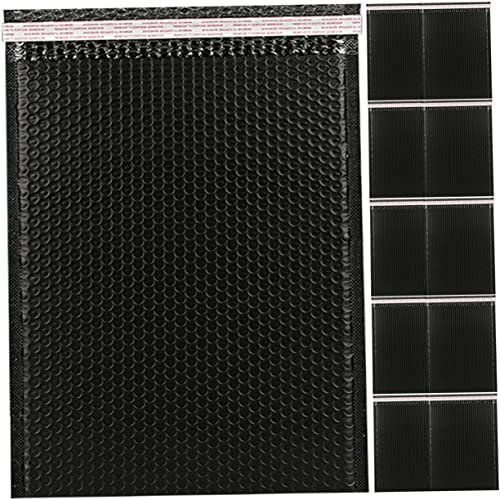 SEWACC 20 Stück Luftpolsterumschläge 26x32x4cm Matte Schwarz Selbstklebend Reißfest Gepolstert Feuchtigkeitsschutz Versandtaschen Für Büro Und Kleinunternehmer