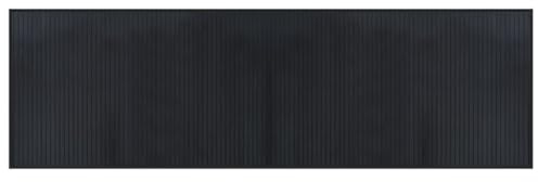 vidaXL Tapis rectangulaire Noir 60x200 cm Bambou