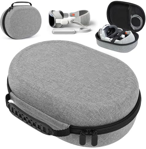 MOJMBSBY Hard Carrying Case For Apple Vision Pro - Apple Vision Pro Case Compatible With Battery & Charger Accessories - Anti-Fall Waterproof And Travel Hard Protective Cover Portable Storage Bag
