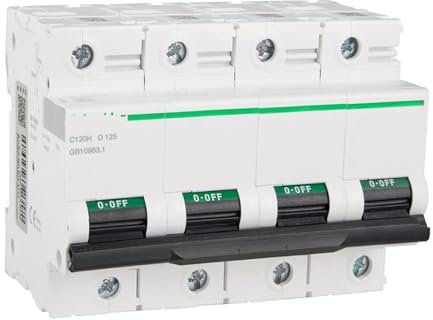 C120H petit disjoncteur Protection de Distribution d'énergie 4P courbe D 125A 400 V AC 50/60Hz A9N19831 1 pièces