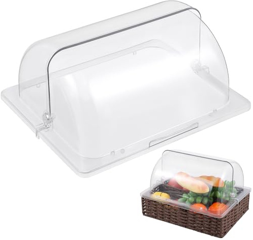 Ciieeo Transparent Acrylic Dessert Showcase Cover 13 Inch Dust-Proof Food Display Case with Flip Lid for Pastry Cake Buffet Presentation