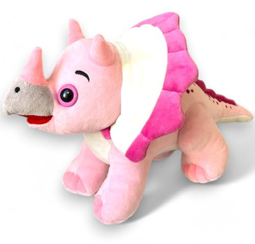 PRIXELLE Triceratops Dino Kuscheltier für Kinder 36 cm - Baby Kuscheltier zum Kuscheln - Entzückendes Dino Plüschtier - Weiches Dinosaurier Kuscheltier Dino Fans - Dino Spiel - Handgefertigt