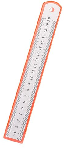 Kleines Metalllineal, Edelstahl-Lineal, Premium-Stahl-Lineal mit gerader Kante, zentimeterdick, robust, hochpräzise, ​​gerades Mehrzweck-Lineal für Büro, Schule, Familie, 15 cm (20cm)
