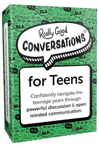 Really Good Conversations for Teens - UK Made Conversation Cards Game for Teenagers, Parents & Teachers, Build Emotional Maturity, Future Planning, Goal Setting, Effective Communication
