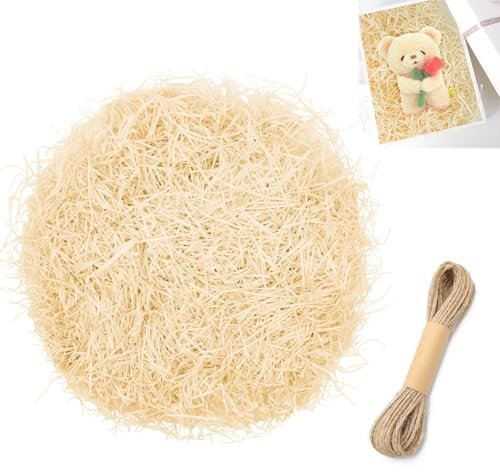 100g Papier Déchiqueté, Panier De Remplissage Cadeau, DIY Papier Déchiqueté Pour Cadeau, Grammes Papier Déchiqueté, Panier Cadeau de Remplissage Remplir des Fournitures de Fête, Champagne