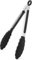 2 Pz Pinze da Cucina, 21cm Pinza Spaghetti, Pinze de Barbecue Acciaio Inoxe Silicone, Pinze in per Cucinare Grigliare Buffet