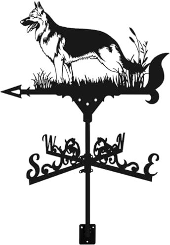 Girouette de ferme à montage sur toit Girouette en forme d'animal Girouette décorative en fer 13x22 pouces Indicateur de direction du vent pour jardin de cour, ferme, girouettes en forme de coq pour