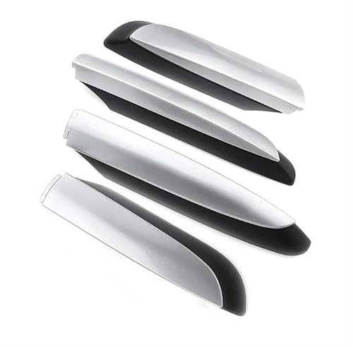 NYSQOFMB Rooftop Cargo Carrier 4pcs Black Silver ABS Roof Rack Rail End Protective Cover Shell For Toyota For RAV4 For XA40 2013-2016 2017 2018 Roof Racks Boxes