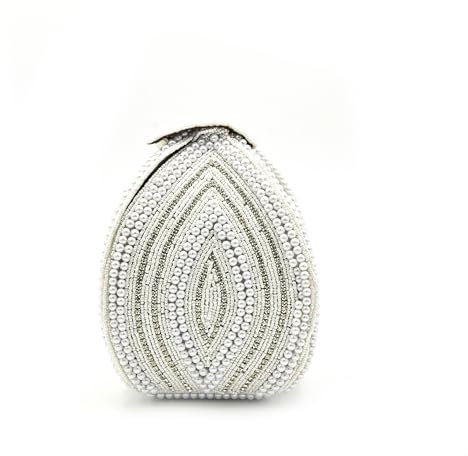 IGH Elegant Women's Potli Bag – Traditional Ethnic Handbag for Weddings, Parties & Festive Occasions - Silver