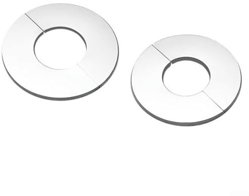 8er-Pack Wandloch-Abdeckplatten, 24 mm, 28 mm, Edelstahl, geteilter Flansch for Sanitärarmaturen, Wasserhähne, Klimaanlagen