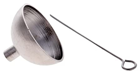F Fityle Embudos de Material Acero Inoxidable con Varilla Embudo de Metal Pequeño para Cocinar, Aceites Esenciales Y Relleno de Matraz