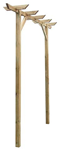 CIOURSTO Gartenpergola, Holzterrasse, Spalierbogen für Kletterpflanzen (200 x 40 x 205 cm)