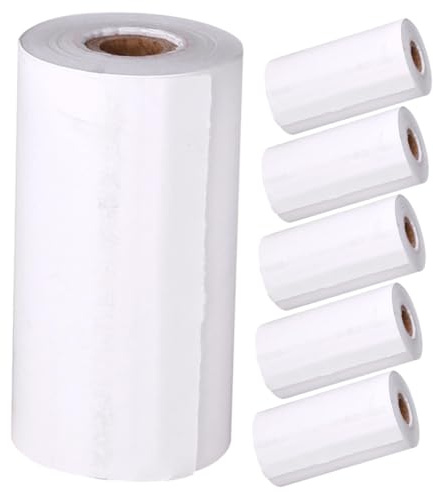 POPETPOP 6 Rolls Thermal Printer Paper Roll Thermal Paper for Instant Camera Accessory Replacement
