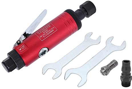 Amoladora neumática recta de 25000 rpm y 90 PSI con mandril de 3 mm y 6 mm para pulido, esmerilado y trabajos en metal en fábricas de moldes, neumáticos y calzado. (Estilo japonés)