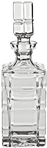 Karaffe Dekanter Dekaner Dekanflasche Dekaner Dekankaraffe Whiskeykaraffe Likörkaraffe Square Transparent 1.000 ml H 30 cm Kristallglas