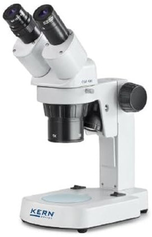 KERN Optics Stereomikroskop für Schule, Ausbildungsstätte und Werkstatt, Binokular Tubus, 1x/3x Objektiv, Mechanisch, 0.21W LED, Auflicht, Durchlicht