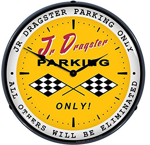 Jr Dragster Parking Lighted Clock