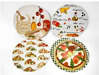 Piatto in melamina vassoio da portata per pizza 33 cm per pizzeria pub ristorante