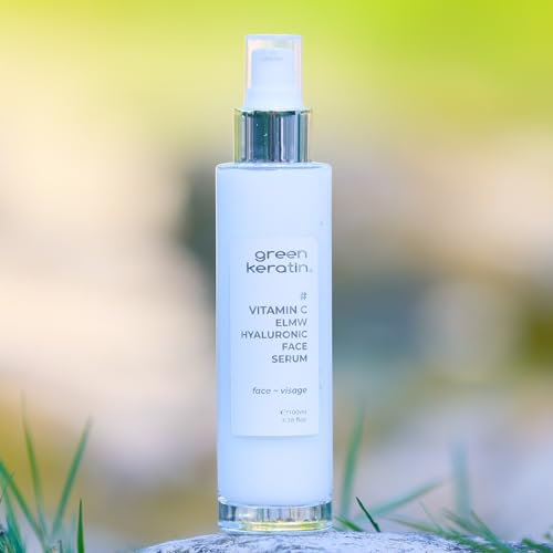 Green Keratin - VITAMINE C ELMW Hyaluronsäure Serum für das Gesicht Original, 100ml