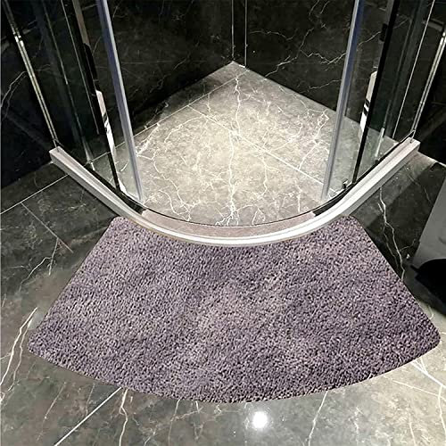 WNRGXYF Gebogener Badteppich, rutschfeste Waschbare Mikrofaser Weicher Starker Wasserabsorbierende Für Runde Dusch-Eckduschen Duschkabine,3,45X100CM