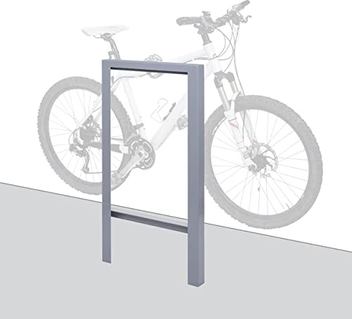 Mendler Fahrradbügel HWC-J74 Anlehnbügel 115x60x6cm - grau | Fahrradständer, verzinkter Karbonstahl, Outdoor-pulverbeschichtet