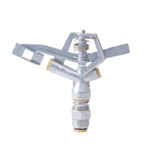 Aspersor de impacto de aleación de 3/4 pulgadas con adaptador de aleación ajustable de 360 dgree cabezal de aspersor de césped, aspersor de jardín, aspersor de agua de gran área