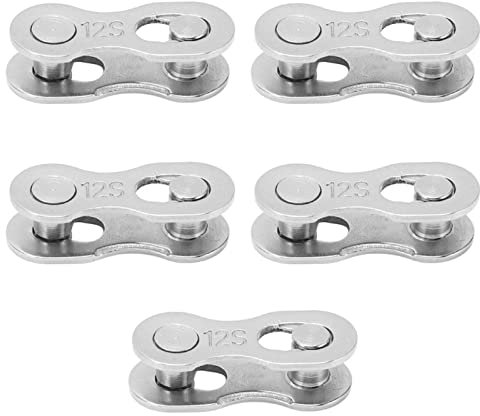 AOWINHIT Maillon de Chaîne de Vélo, Maillon à Dégagement Rapide, Maillon Manquant, Petit Maillon Rapide de Vélo Portable 5 Paires pour Remplacement/réparation de Vélo (12 Vitesses)