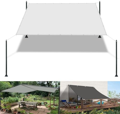 Voiles d'ombrage Pare-Soleil 2.8 x 3 m UV Protection avec Oeillets Tissu Polyester Multi Couleur et Taille Bâche dombrages La Couverture VéGéTale Serre Pergola, Blanc