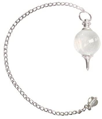 AUOQKQUT Pendule d'urine Verte, Boule d'urine Verte Naturelle, Pendule en Pierre, Cristal de sourcier for la radiesthésie décoration d'intérieur(Color:Transparent)