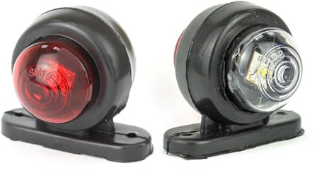 Generisch Paar LED Positionsleuchten Rot, Weiß 12-24V, Geeignet für LKW, Anhänger, Busse, Transporter, Anhänger, Mini Begrenzungsleuchten