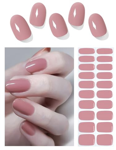 Wahrshei Nagelfolien |20pcs Pinky Rose Pink Nagelfolie Selbstklebend | UV Gel Nagelfolie | Gel Nail Stickers, Gellack Wraps für Nagel