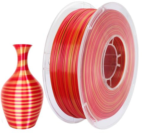 CC3D Seide Süßigkeiten PLA Filament Gold Rot 1,75 mm 1KG dynamische Karamell farbe PLA Seide 3D Drucker glänzendes mehrfarbiges Filament Farbwechsel für 3D Druck materialien