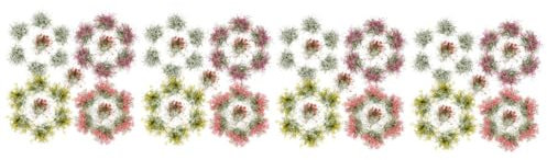 Tofficu 20pezzi Miniature Flower Cluster for Model Railway Scenery Artificial Grass for Diorama Landscape Decoration Garden Ornament