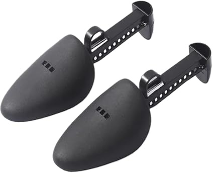 XPJYUA Shoe Tree 1 Pair Plastic Shoe Tree Shaper Shapes Stretcher Adjustable for Women Men Unisex Fashion Black shoe tree(Black Men 2pcs)