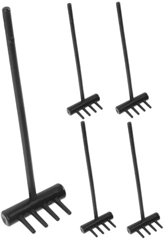 MOLUCKFU 5stücke Teiliges Set Mini-rakes Kunststoff Für Und Garten Kreative Dekoration Für Zuhause Leicht Und Tragbar Für Zen-Garten Und -projekte