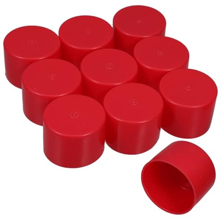 NUOBESTY Manicotti Protettivi Rossi per Ponteggi in Acciaio per Tubi per Tubi Diametro 48-50mm Pe 10 Pezzi, Protezione Robusta Adatti per Uso Interno ed Esterno