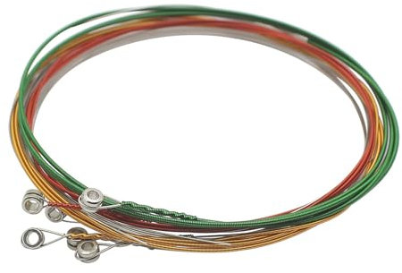 YUPEIUKLI 6er-Pack Saitensatz für E-Gitarre, Bunte Saiten, Anfänger-Gitarrensaiten, Konzertgitarrensaiten für Anfänger